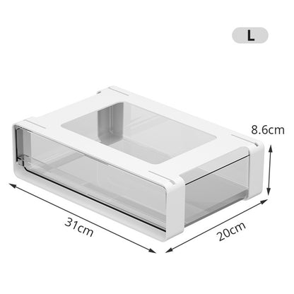 Drawer storage box hidden under table self-adhesive drawer type storage cabinet office desk cosmetics stationery storage shelf